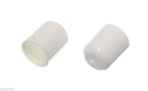 4 Di 9.5mm x 15MM Bianco Plastic Sedia Piedini Pavimento Pastiglie Walking Stick - Foto 1 di 1