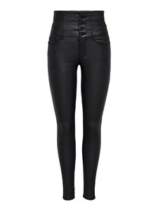 ONLY Damen Hose Jeans onlCORAL CORSAGE ROCK COATED RP Highwaist Jeggings schwarz - Bild 1 von 3