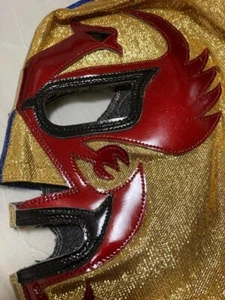 Dos Caras El Solar Half Mask Mexican Pro Wrestling Lucha Libre Humberto Unused - Picture 1 of 6