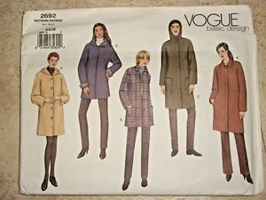 Miss Vogue 2692 Basic Design UNCUT Pattern A-Line Coat W/ WO Hood Size 6 8 10 - Picture 1 of 3