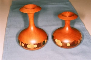  ein Paar exotische Multiholz Vase - Bild 1 von 1