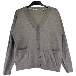 Cárdigan jersey Esprit para mujer talla XL gris estático manga larga cuello en V algodón - Imagen 1 de 8