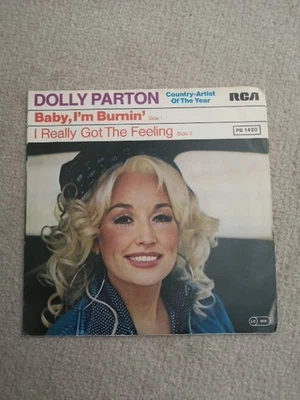 Dolly Parton Baby I'm Burning 7" Vinyl single, with Picture Sleeve From Germany - Image 1 of 4