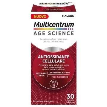 HALEON ITALY SRL Multicentrum Antiossidante Cellulare, Integratore Stress Ossidativo, 30 Capsule