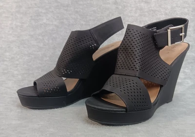 Call It Spring Vegan Leather Sandals Open Toe Platform Wedge Women's Size 10 - Image 1 of 4