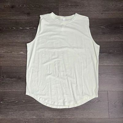 Lululemon Lightweight Love Muscle Tank Top Green Womens Size 10 Gym Pima Cotton - Image 1 of 4