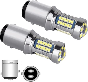 2Pcs Bay15D P21/5W 12V-24V 1157 Lampadina Led, Super Bright, Bianco 6000K, per L - Foto 1 di 12