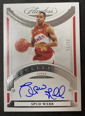 2020-21 Panini Flawless Spud Webb On Card Auto Hawks 23/25 - Image 1 of 2