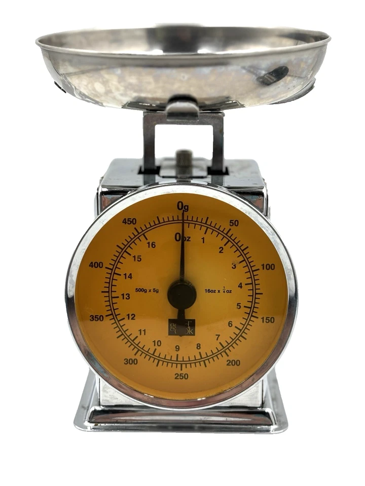 Винтажные механические весы в стиле ретро для хорошего приготовления пищи.  Хром. - Изображение 1 из 4