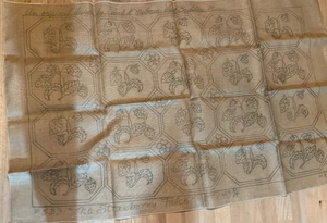 Rug Hooking The Strawberry Patch Rug Pattern On Canvas Pearl McGown 27 x 43 3/4 - Picture 1 of 9