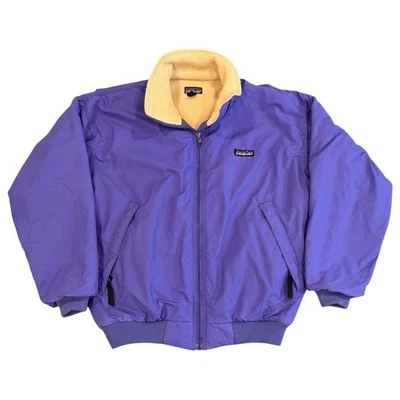 Abrigo Chaqueta Bombardero Vintage Años 90 Patagonia Synchilla Polar Sin Cáscara Mujer M Púrpura Foto 1 de 4
