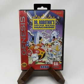 Vintage Dr. Robotnik's Mean Bean Machine Sega Genesis Puzzle Game Case & Cart