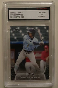 WANDER FRANCO 2020/20 LEAF DRAFT 1ST GRADED 10 ROOKIE CARD RC MLB TAMPA BAY RAYS - Bild 1 von 2