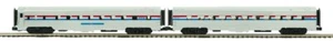 MTH Premier 2 Car Set 70' Streamlined Ribbed Passenger Cars #20-66207 Amtrak - Picture 1 of 1