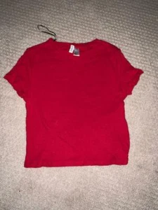 H&M Divided Girls Top Size Large Red Great Condition - Picture 1 of 1