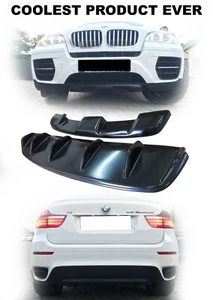 BMW X6 E71 E72 diffuser rear front bumper spoiler lip GLOSS or for painting - Picture 1 of 7
