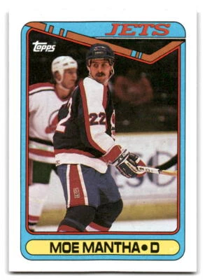 Moe Mantha 1990-91 Topps HOCKEY #354 Winnipeg Jets - Image 1 of 2