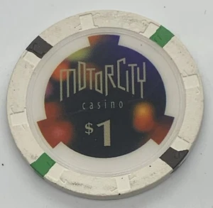 Motor City Casino $1 Chip Detroit MI Michigan H&C RHC 1999 - Imagen 1 de 2