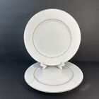 Classic Gold  1998 white Gold Trim 10 1/2” Dinner Plate. Set Of 2 VTG Porcelain