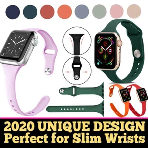 Correa delgada de repuesto de silicona para Apple Watch iWatch Series 7 6 5 4 3 2 1 - Imagen 1 de 31