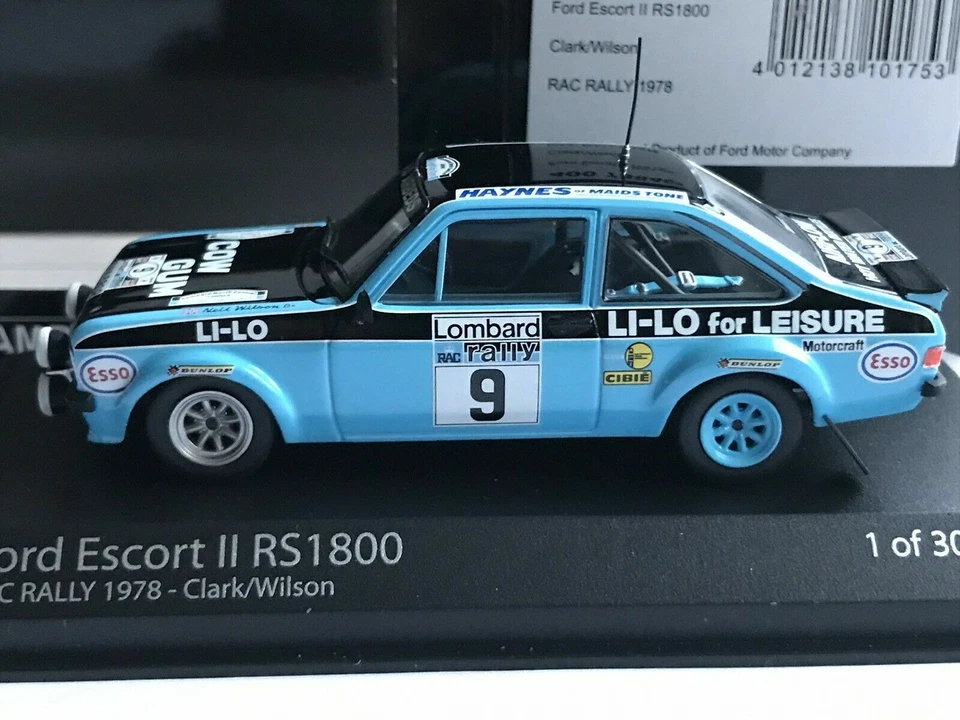 Ford Escort II Rs1800 ESSO Clark Wilson RAC Rally 1978 Minichamps 1/43