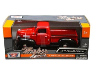 1/24 MotorMax 1941 Plymouth PickUp Truck Diecast Model Car Red 73278 - Picture 1 of 1