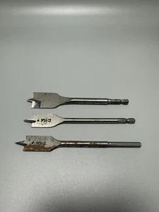 Lot Of 3 Wood Boring Spade Drill Bits 1" 3/4" Unbranded China - Picture 1 of 6