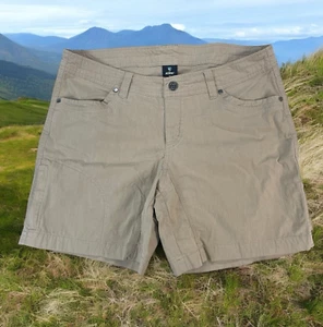 Kuhl Splash Hiking Shorts Women's Size 12 Outdoor Casual Cargo Tan Khakis - Picture 1 of 13