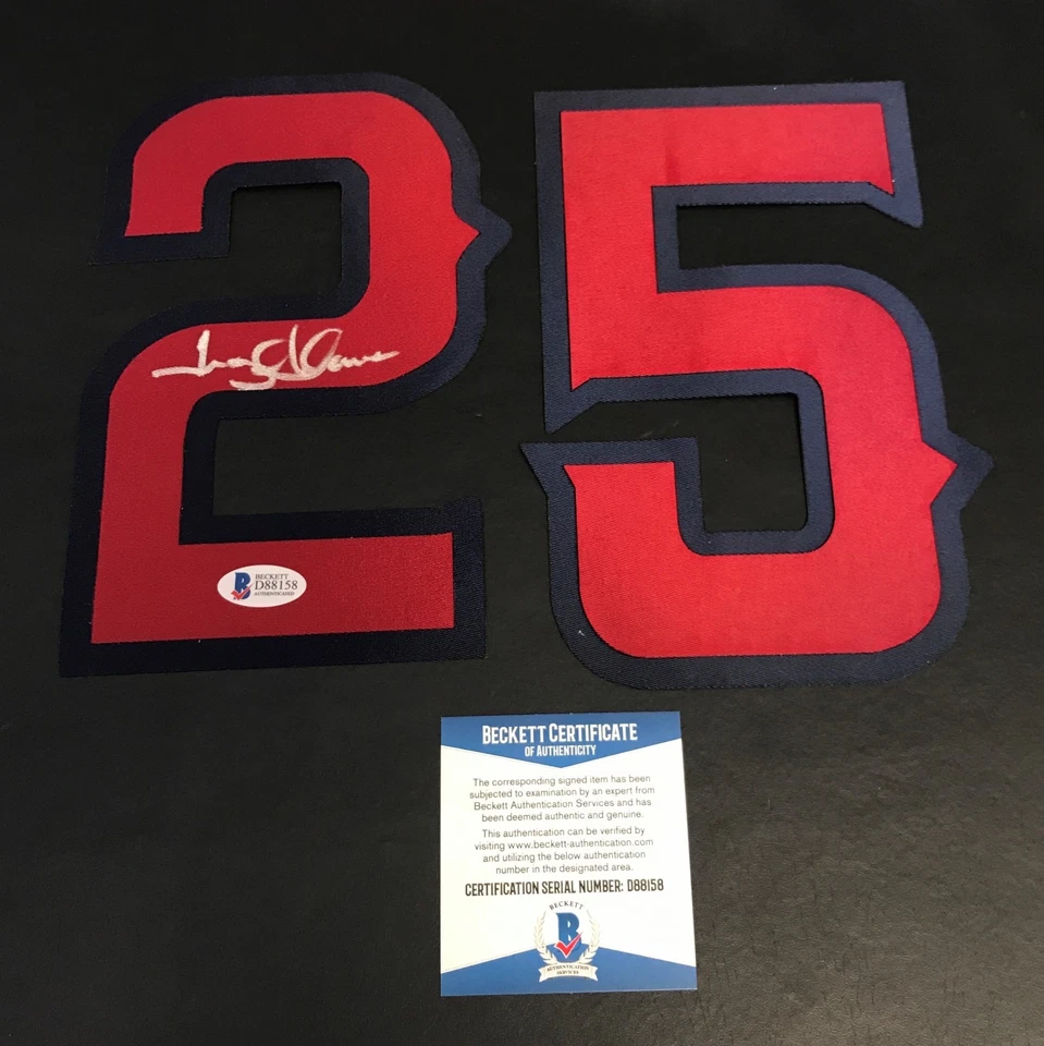 TROY GLAUS SIGNED AUTO ANAHEIM ANGELS JERSEY NUMBER KIT BECKETT BAS COA 3 - Image 1 of 1