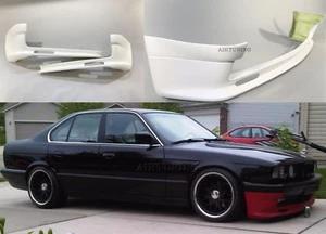 Split Front Bumper Spoiler Addon Lip Valance Splitter (Fits BMW E34 Zender) - Picture 1 of 8