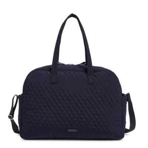 Vera Bradley Grand Traveler Bag Classic Navy Microfiber NWT Luggage Carry On - Picture 1 of 2