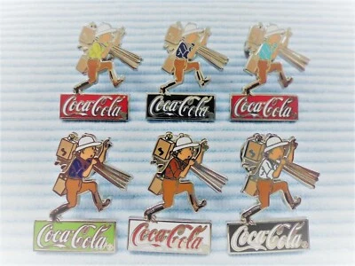 6  Coca Cola Pins Tim mit alter Kamera Ausrüstung von Herge - Bild 1 von 4