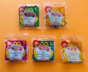 Neu in Verpackung Vintage Hot Wheels McDonalds Happy Meal Promo Spielzeug NASCAR (5) Auto LOT 1998 - Bild 1 von 8