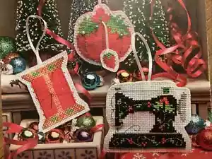 Nur Kreuzstichkarte - Nähmaschine Motto Weihnachten Hängedeko - Bild 1 von 1