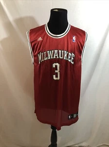 Camiseta Adidas NBA Milwaukee Bucks "Jennings" Roja - Hombre L, Pecho 23" - Imagen 1 de 5