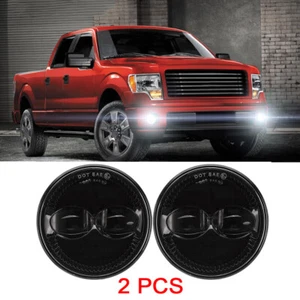 Pair Bumper LED Fog Lights Black Fit For Ford F150 2012 2013 2014 - Picture 1 of 11