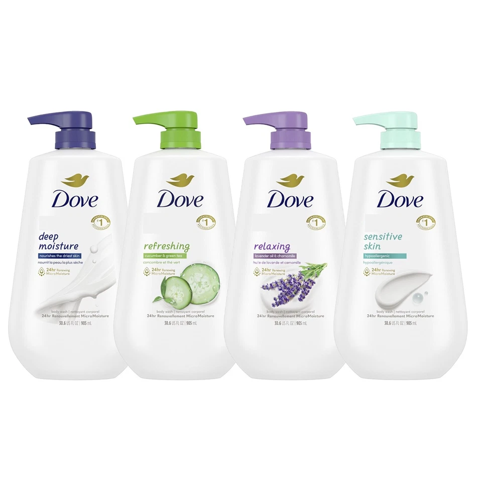Dove Body Wash  24hr Renewing MicroMosture 30oz (Lot of 3) - Image 1 of 1