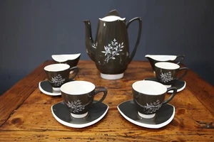Carlton Ware Colibri Coffee Service Set Boomerang Art Deco Boomerang Design - Picture 1 of 19