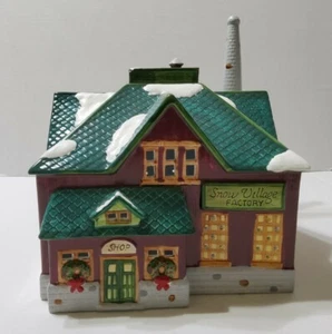 Department 56 Snow Village 1987 Snow Village Factory 5013-0 iluminado funcionando - Imagen 1 de 8