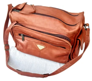 HAROLD´S Country Travelbag Leder Cognac 18x33x14cm - Picture 1 of 6