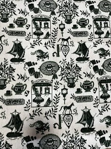 GOBELIN Stoff Blumen Teekanne Polsterung grün weiß 53" x 43" - Bild 1 von 9