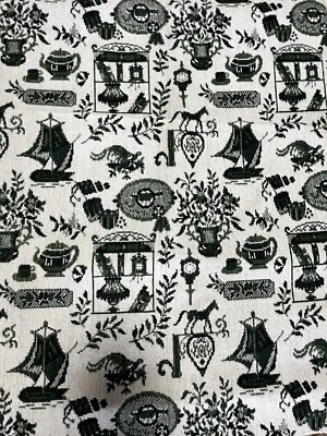 Tapicería Tetera Floral Tela TAPIZ VERDE BLANCO 53" X 43" Foto 1 de 4