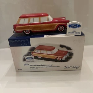 Department 56 Snow Village ""1955 Ford Country Squire"" mit Schild ~ schneller Versand - Bild 1 von 8