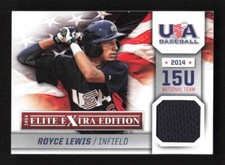 2014 Panini USA Stars & Stripes Royce Lewis Game Used Jersey Relic