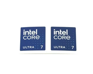 2x Intel Core Ultra 7 Desktop / Laptop Sticker Label Decal 18mm x 18mm - Picture 1 of 3