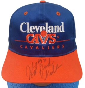 Vintage 1990s Cleveland Cavaliers Snapback JOHN "HOT ROD" WILLIAMS AUTOGRAPH Cap - Picture 1 of 13
