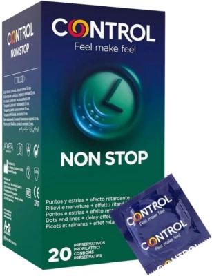 Non Stop - 20 Preservativi Ritardanti E Stimolanti, 20 Profilattici - Immagine 1 di 4