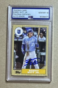 2022 Topps Baseball Bobby Witt Jr Rookie Autograph Card PSA DNA Authenticated - Bild 1 von 2