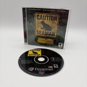 Caution: Seaman - No Mic, No Cardboard box - Sega Dreamcast - Clean Disc!