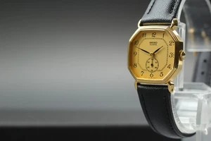 Vintage 1981 N MINT Seiko Socie 1428-5030 Small Second Quartz Womens Watch JAPAN - Picture 1 of 10